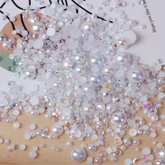 Other - 3800pcs FLAT-BACK PEARLS & RHINESTONE
